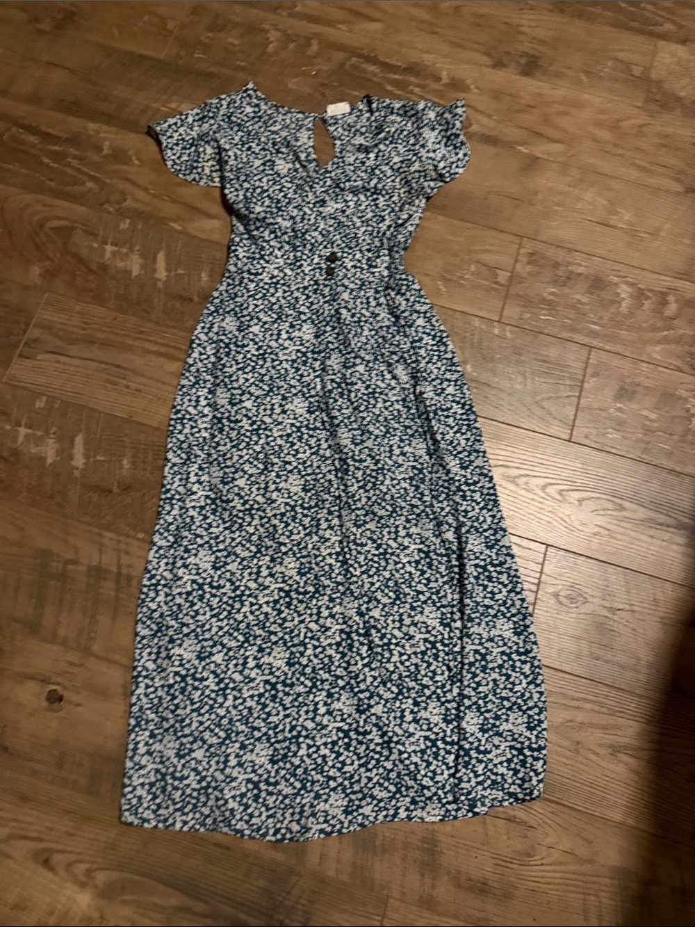 Sienna Sky Blue and White Floral Midi Dress